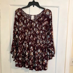 Time and Tru floral blouse